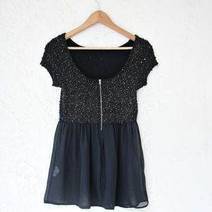 Lilly White Black Evening Top